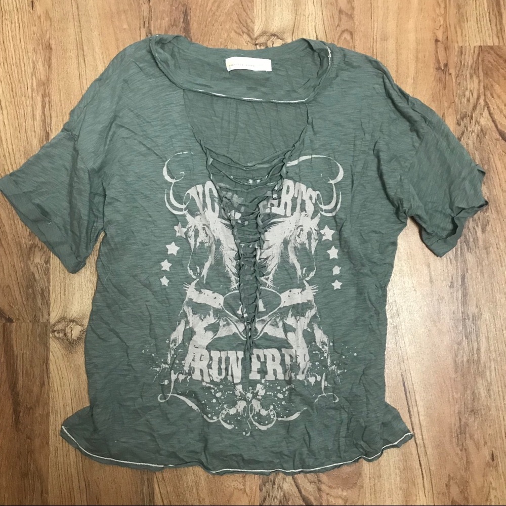 Grey graphic T